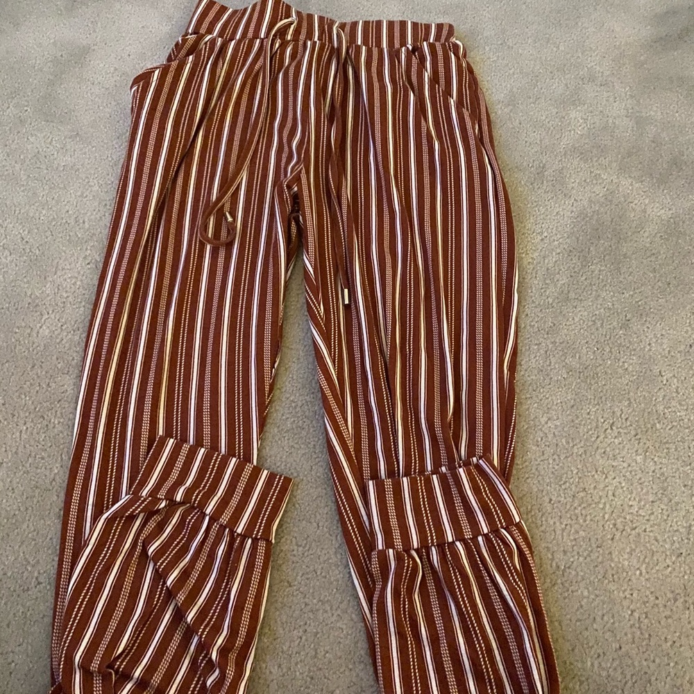 Stripped pants never worn size 2xs